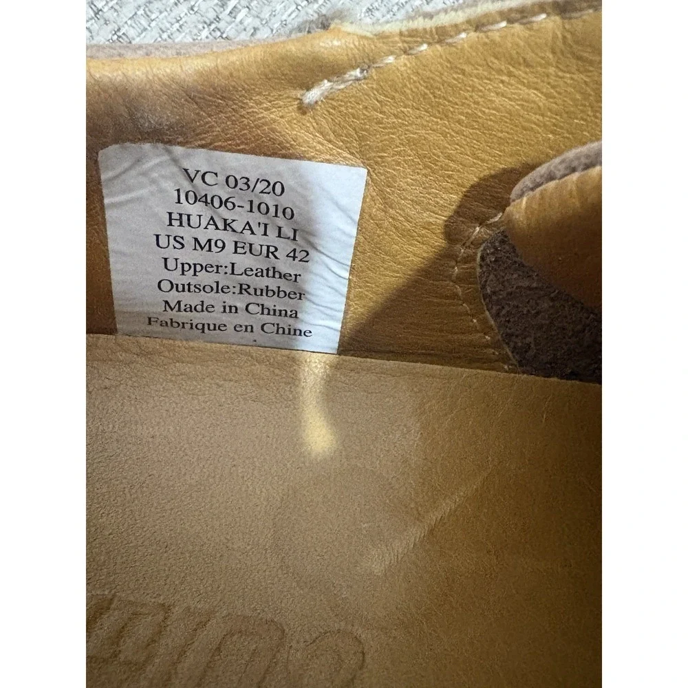 Olukai Men's Leather Sneakers Brown Sz 9
